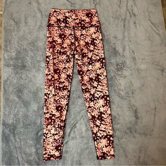 Aerie Chill Play Move Pink Floral Athletic Active Workout Gym Leggings Size XS - Picture 9 of 9
